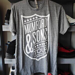 Mumford & Sons Grey Concert Tee size s